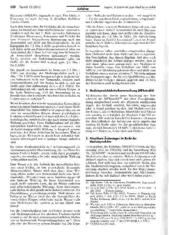 Vorschauseite 4: Handelt es sich bei den in Heilbädern und Kurorten abgegebenen ortsgebundenen Heilmitteln um Arzneimittel oder um Medizinprodukte?