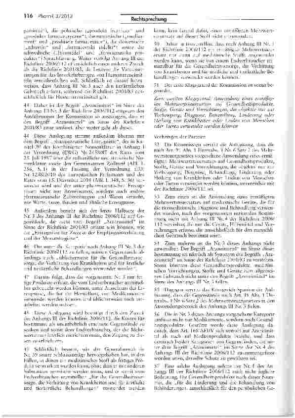 Vorschauseite 5: Spaniens Mehrwertsteuersätze im Bereich Arzneimittel und medizinische Geräte EU-rechtswidrig RL 2006/112, EG Art. 98