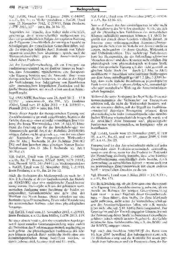 Vorschauseite 6: E-Zigarette ist kein Arzneimittel AMG §S 2 I» 69 I; VTabakG $ 3 I und II