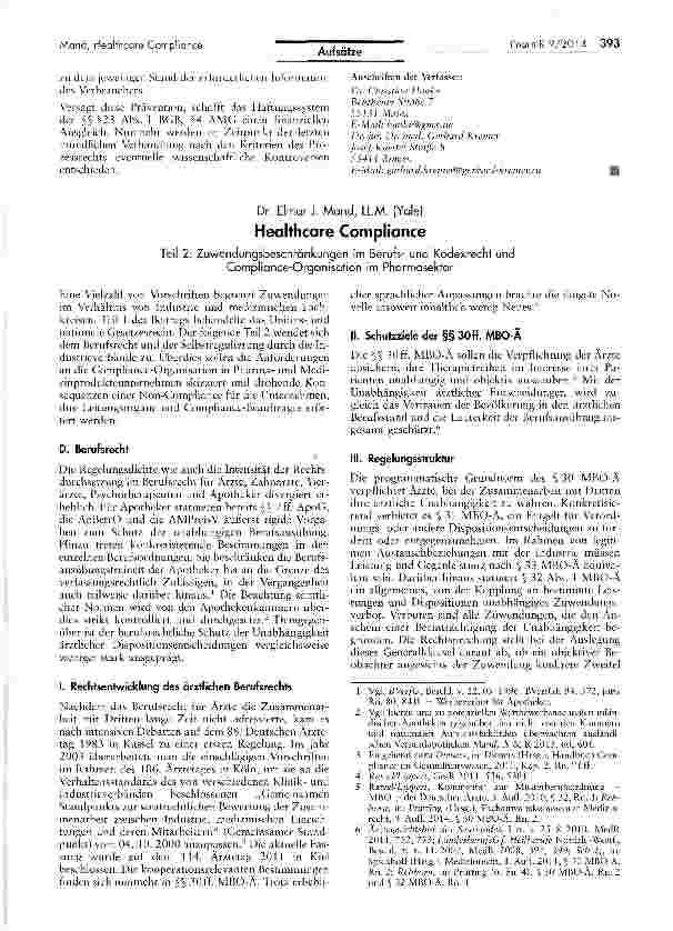 Vorschauseite 1: Healthcare Compliance