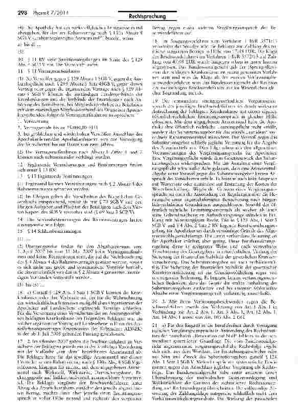 Vorschauseite 2: Apotheker dürfen bei Nichtbeachtung von Rabattverträgen auf Null retaxiert werdenSGBV § 129 13