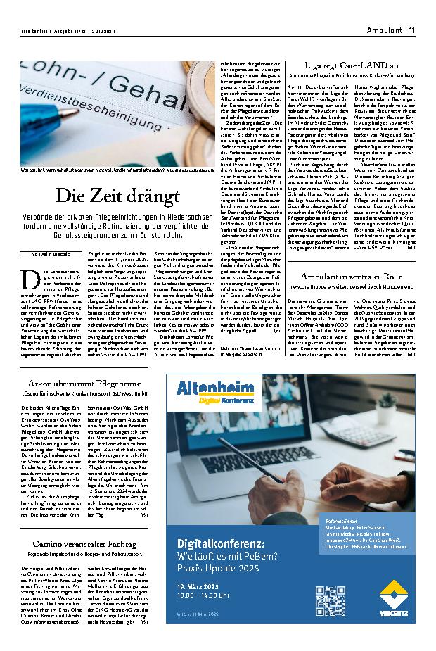 Vorschauseite 1: Die Zeit drängt.