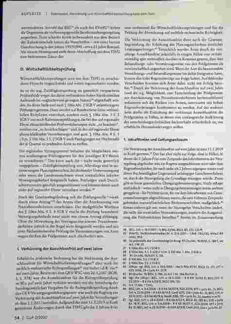 Vorschauseite 6: Abrechnung und Wirtschaftlichkeitsprüfung nach dem TSVG