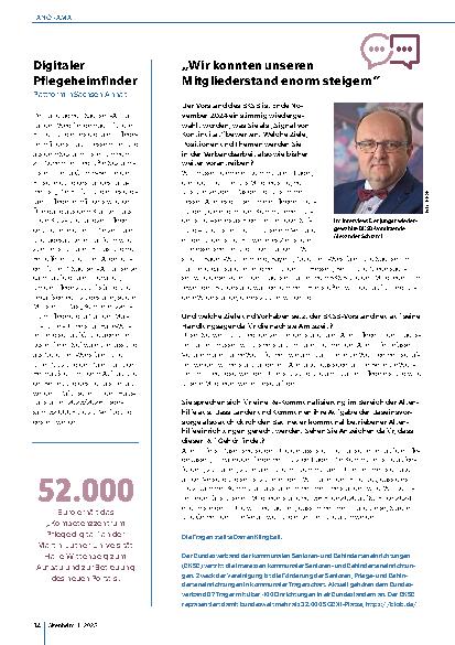 Vorschauseite 1: „Wir konnten unseren Mitgliederstand enorm steigern. “