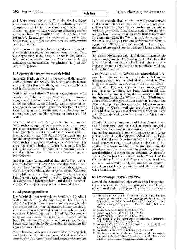 Vorschauseite 2: Die Abgrenzung von Arzneimitteln und Medizinprodukten am Beispiel derortsgebundenen Heilmittel