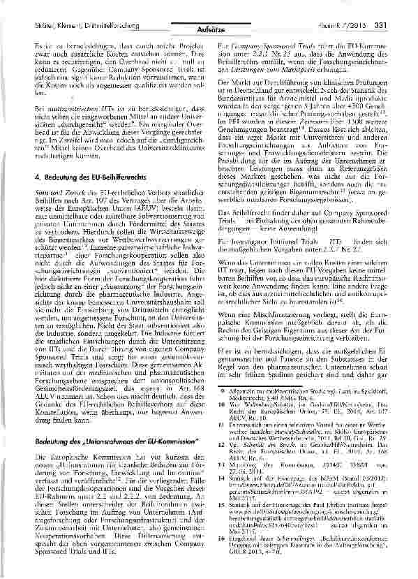 Vorschauseite 3: Overhead-Kosten in der Drittmittelforschung - Zur Rechtfertigung nach dem Hochschulrecht und dem Beihilferecht der EU
