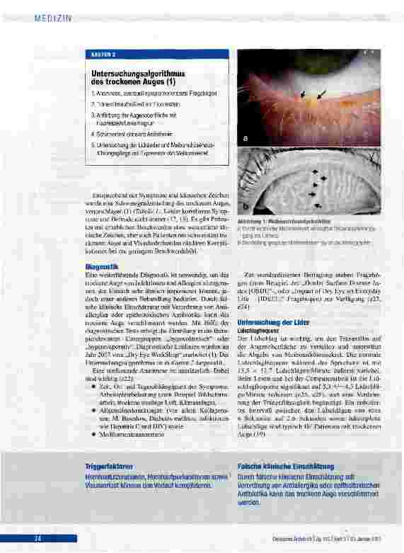 Vorschauseite 4: Pathophysiologie, Diagnostik und Therapie des trockenen Auges