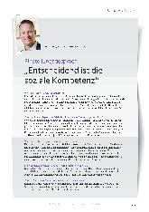 Vorschauseite 1: "Entscheidend ist die soziale Kompetenz. "