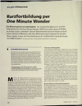 Vorschauseite 1: Kurzfortbildung per One-Minute-Wonder