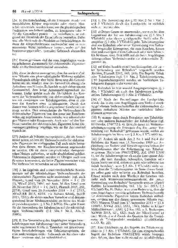 Vorschauseite 3: Handel mit nikotinhaltigen E-Zigaretten strafbar