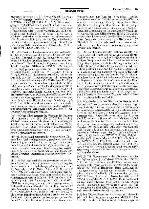 Vorschauseite 4: Handel mit nikotinhaltigen E-Zigaretten strafbar