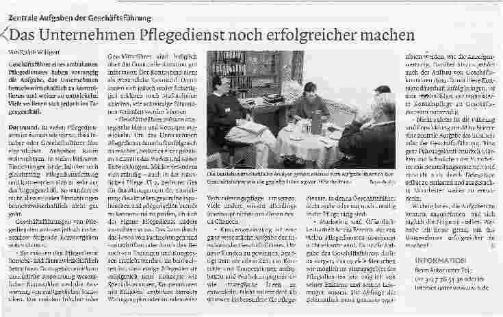 Vorschauseite 1: Das Unternehmen Pflegedienst noch erfolgreicher machen