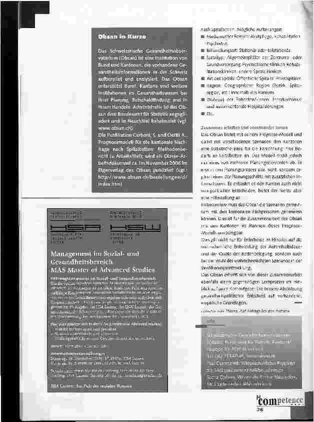 Vorschauseite 3: Wie viele Betten für wen? Ein neues Prognosemodell