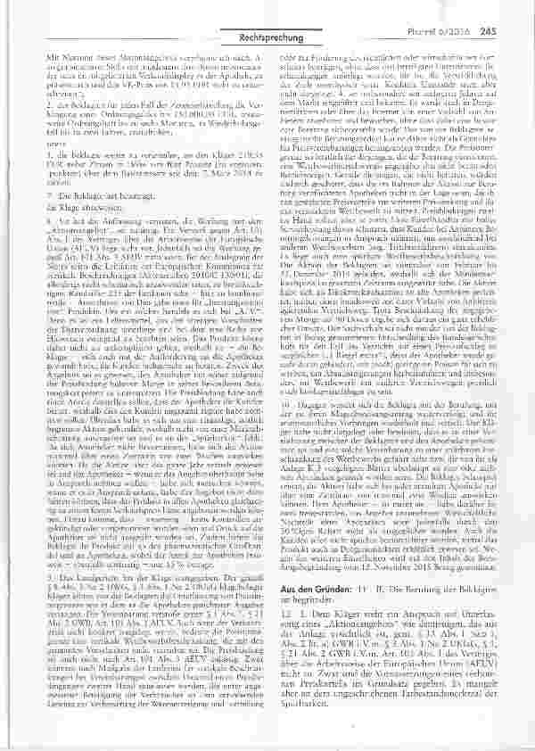 Vorschauseite 2: Zur Vereinbarung von Preisuntergrenzen
