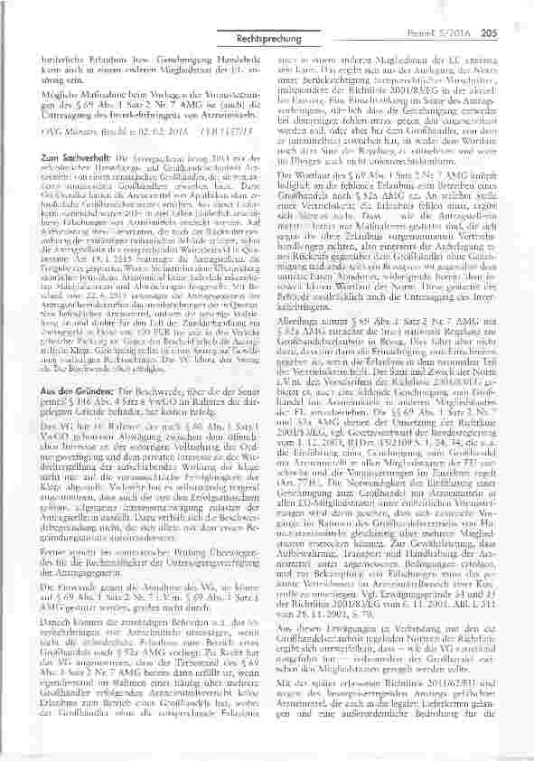 Vorschauseite 2: Arzneimittelrechtliche Untersagungsverfügung - Interessenabwägung im Eilverfahren