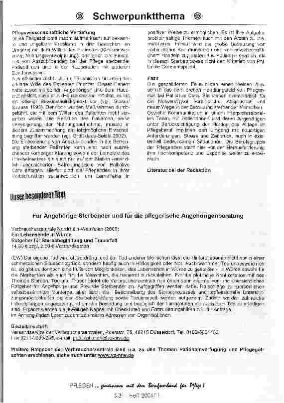 Vorschauseite 4: Palliative Care in der Pflegepraxis zwischen Anspruch und Wirklichkeit