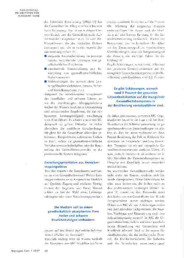 Vorschauseite 2: Was Versicherte und Patienten wissen wollen