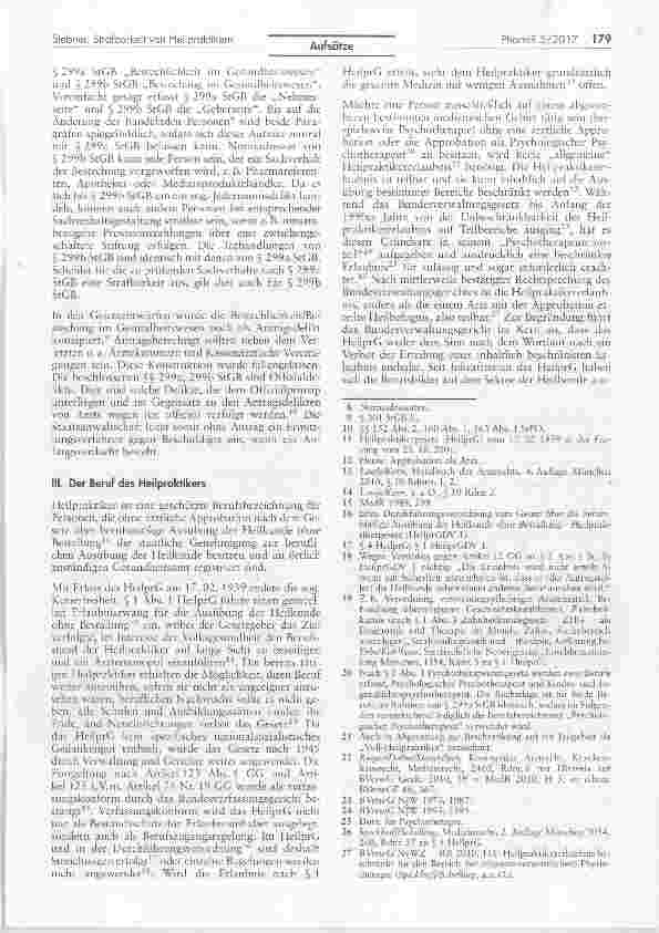 Vorschauseite 2: Strafbarkeit von Heilpraktikern nach § 299a StGB (Bestechlichkeit im Gesundheitswesen)