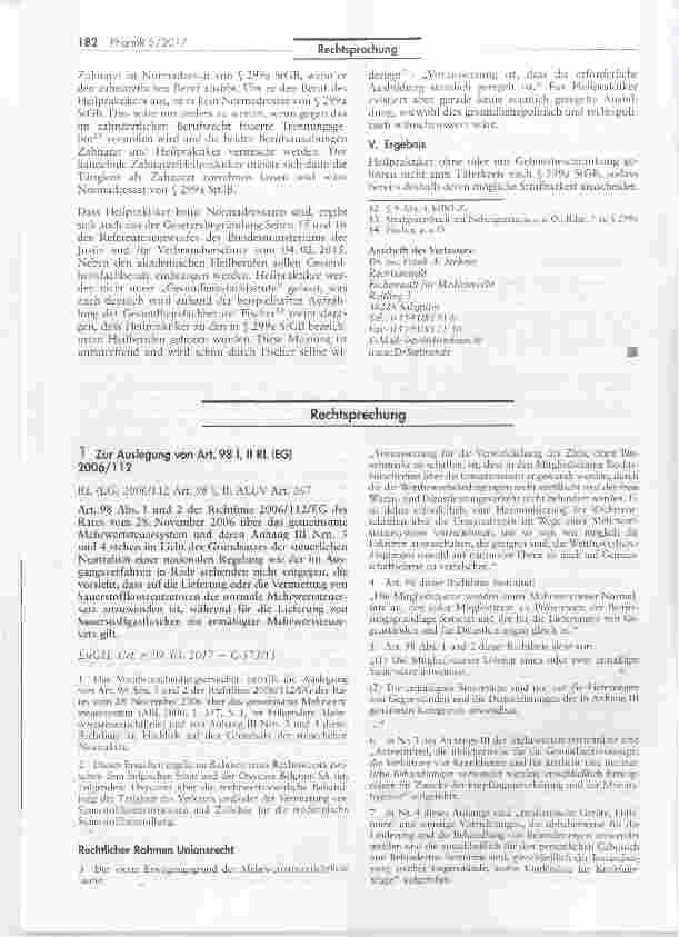 Vorschauseite 5: Strafbarkeit von Heilpraktikern nach § 299a StGB (Bestechlichkeit im Gesundheitswesen)