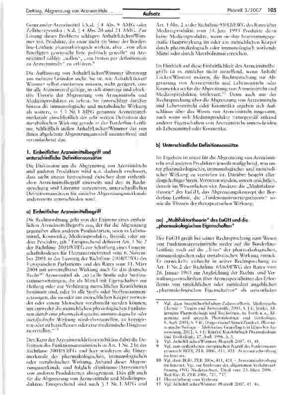 Vorschauseite 2: Noch einmal: Abgrenzung von Arzneimitteln und Medizinprodukten