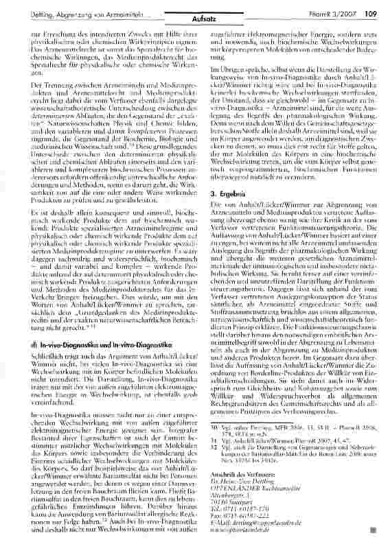 Vorschauseite 6: Noch einmal: Abgrenzung von Arzneimitteln und Medizinprodukten