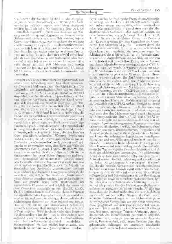 Vorschauseite 5: Kapseln mit dem Wirkstoff Melatonin sind Funktionsarzneimittel