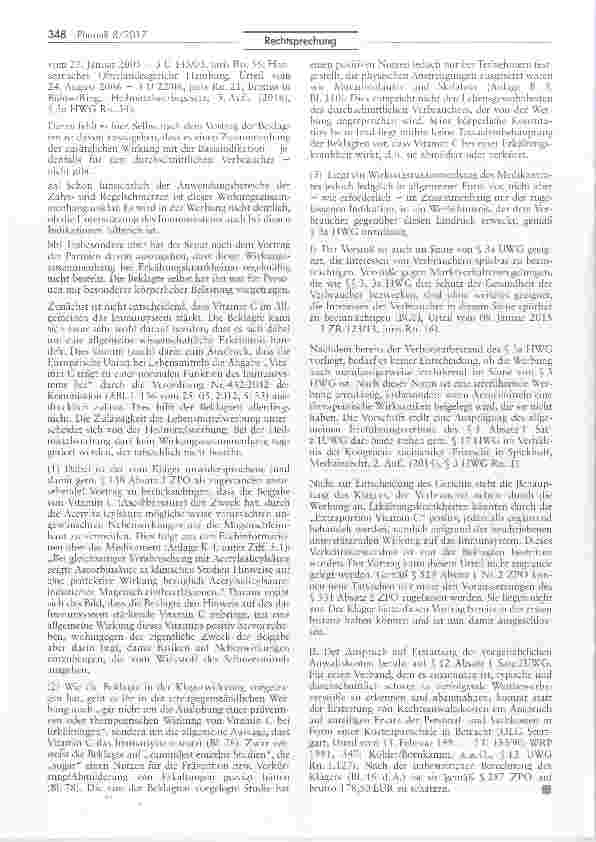 Vorschauseite 4: Schmerzmedikament mit Vitamin-C darf nicht als „Immunsystem unterstützend beworben werden