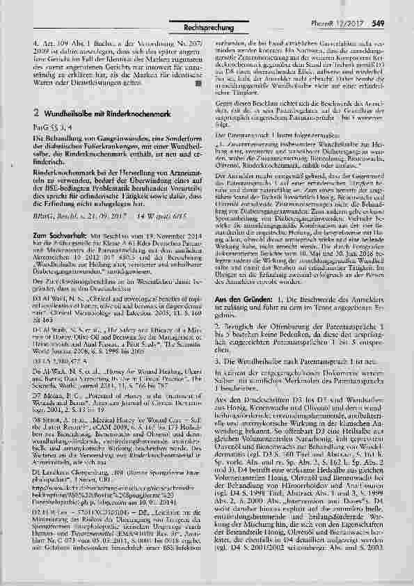 Vorschauseite 1: Wundheilsalbe mit Rinderknochenmark