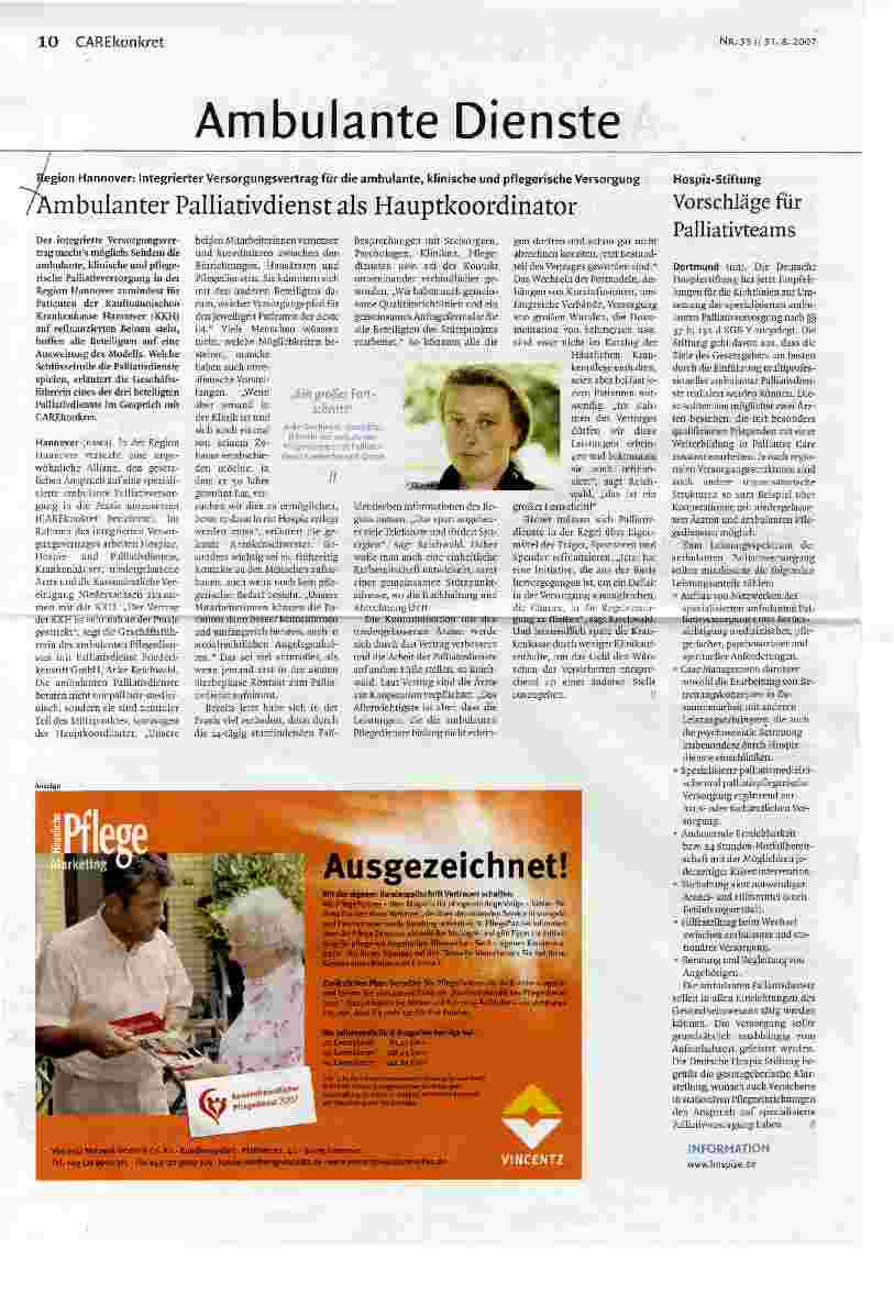 Vorschauseite 1: Ambulanter Palliativdienst als Hauptkoordinator