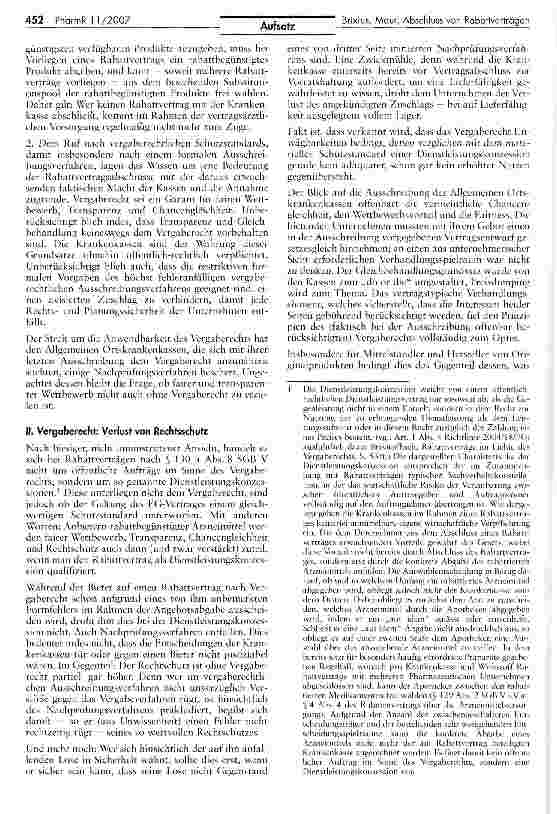 Vorschauseite 2: Chancengleichheit und Wettbewerbsfairness beim Abschluss von Rabattverträgen - eine Zwischenbilanz