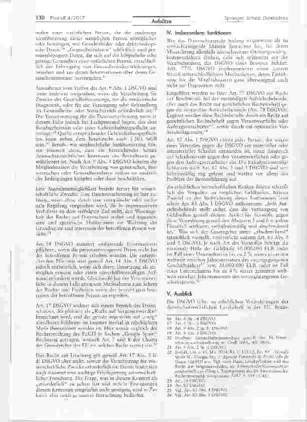 Vorschauseite 3: Auswirkungen der Datenschufz-Grundverordnung auf die pharmazeutische Forschung