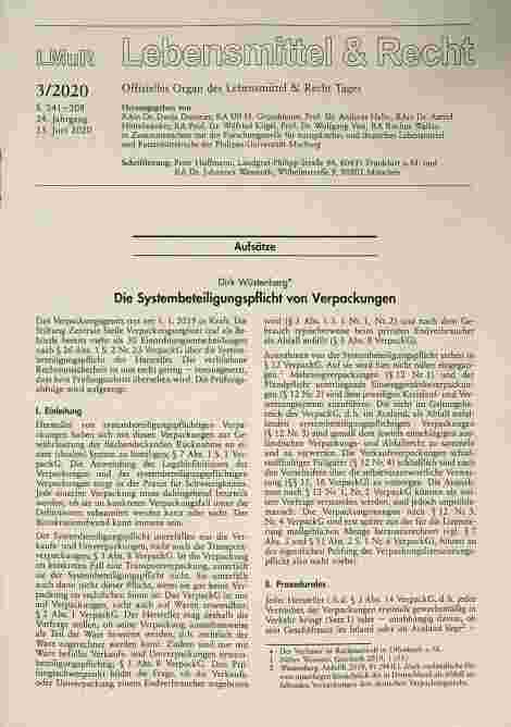 Vorschauseite 1: Die Systembeteiligungspflicht von Verpackungen