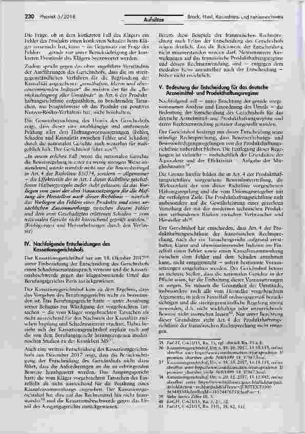 Vorschauseite 6: Beweiswürdigung bleibt ureigenste Aufgabe der Mitgliedstaaten Entscheidung des Gerichtshofs der Europäischen Union zum Kausalitätsund Fehlernachweis