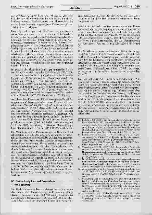 Vorschauseite 3: Pharmalcovigilanz-Verpflichtungen und DSGVO wie ist beides vereinbar?