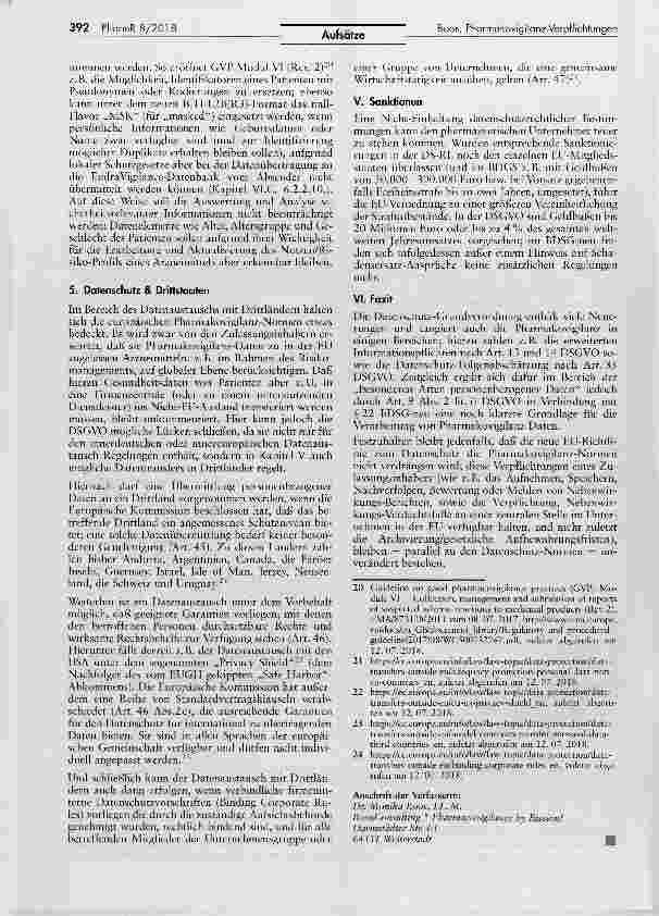 Vorschauseite 6: Pharmalcovigilanz-Verpflichtungen und DSGVO wie ist beides vereinbar?