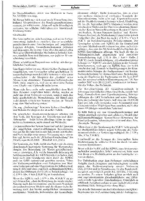 Vorschauseite 2: IQWiG - und was noch?