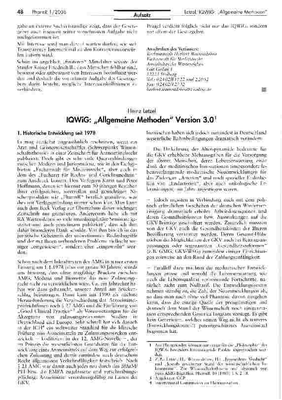 Vorschauseite 3: IQWiG - und was noch?