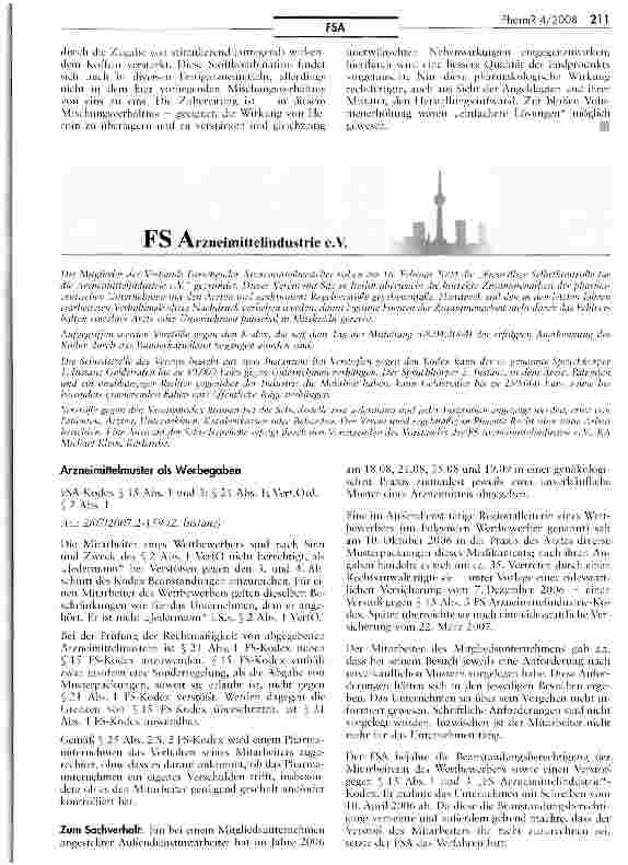 Vorschauseite 6: Streitwert für Verkaufsverbote und Sicherstellungen im Lebensmittelund Arzneimittelrecht