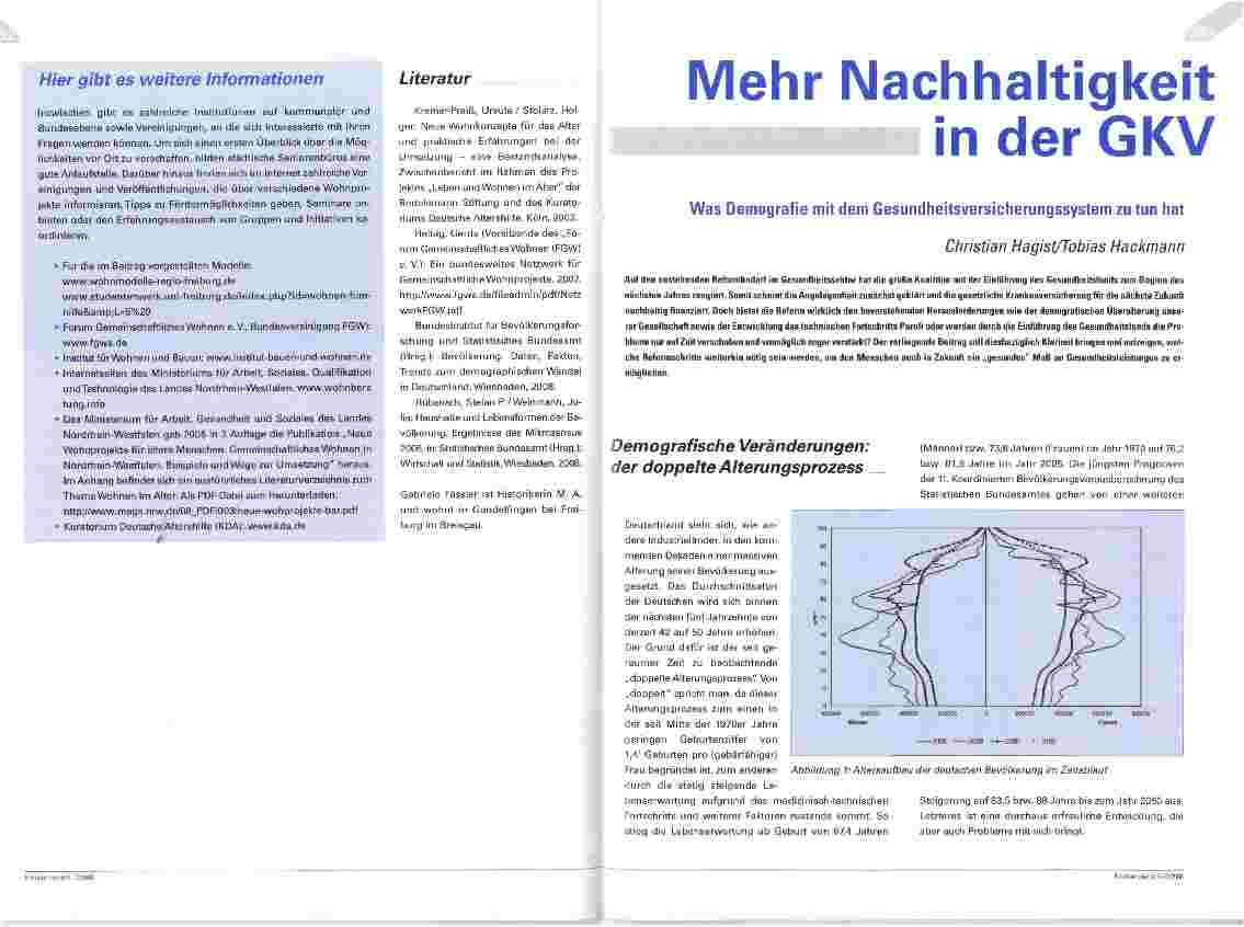 Vorschauseite 1: Mehr Nachhaltigkeit in der GKVWas Demografie mit dem Gesundheitsversicherungssystem zu tun hat