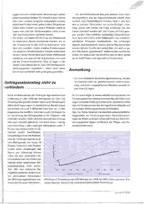 Vorschauseite 5: Mehr Nachhaltigkeit in der GKVWas Demografie mit dem Gesundheitsversicherungssystem zu tun hat