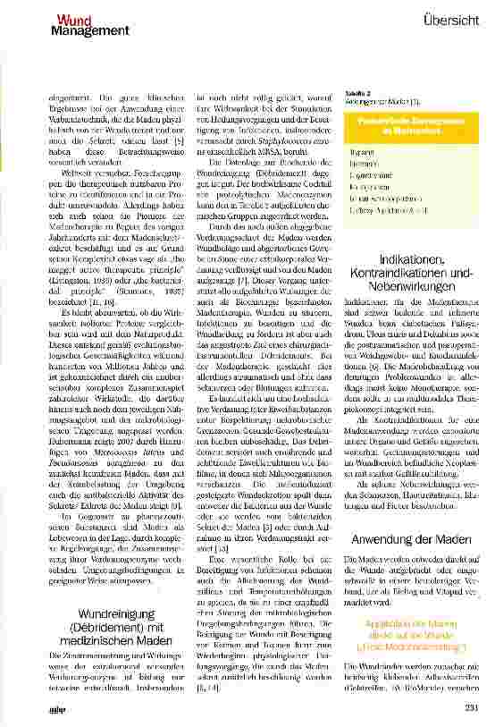 Vorschauseite 2: Biologisches Debridement