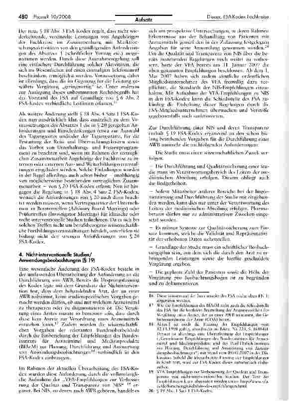 Vorschauseite 3: Aktuelle Erweiterung und Präzisierung des FSA-Kodex Fachkreise