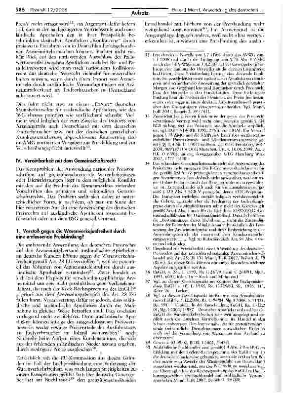Vorschauseite 5: Internationaler Anwendungsbereich des deutschen Preisrechts für Arzneimittel gemäß AMG, AMPreisV und § 130a SGB V