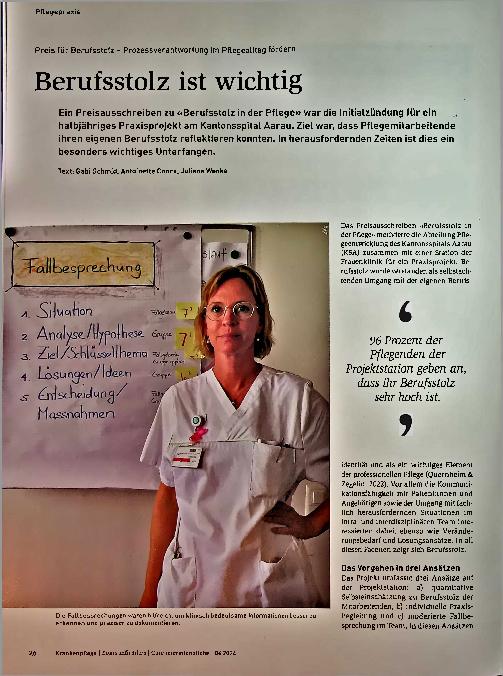 Vorschauseite 1: Berufsstolz ist wichtig.
