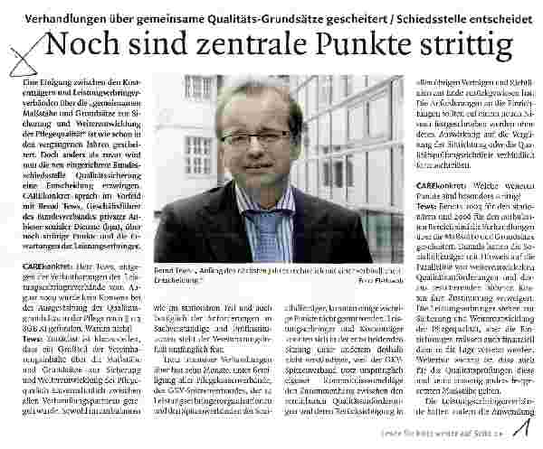 Vorschauseite 1: Noch sind zentrale Punkte strittig
