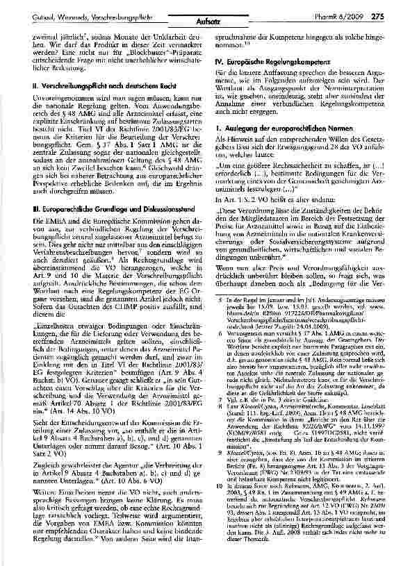 Vorschauseite 2: Verschreibungspflicht zentral zugelassener Arzneimittel