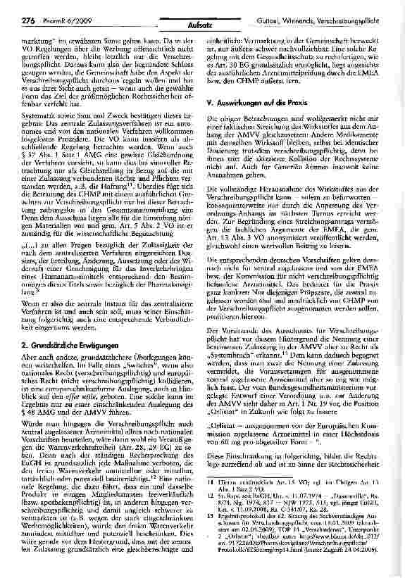 Vorschauseite 3: Verschreibungspflicht zentral zugelassener Arzneimittel