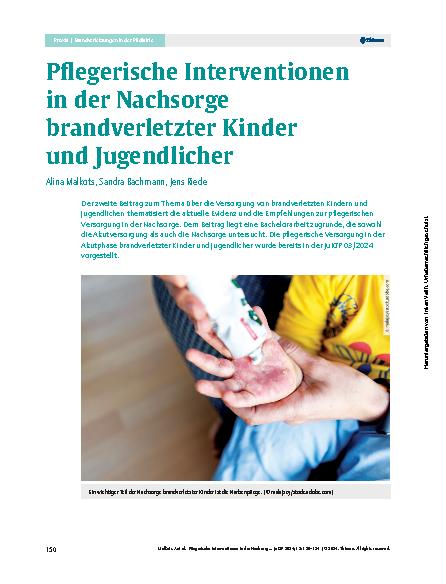 Vorschauseite 1: Pflegerische Interventionen in der Nachsorge brandverletzter Kinder und Jugendlicher