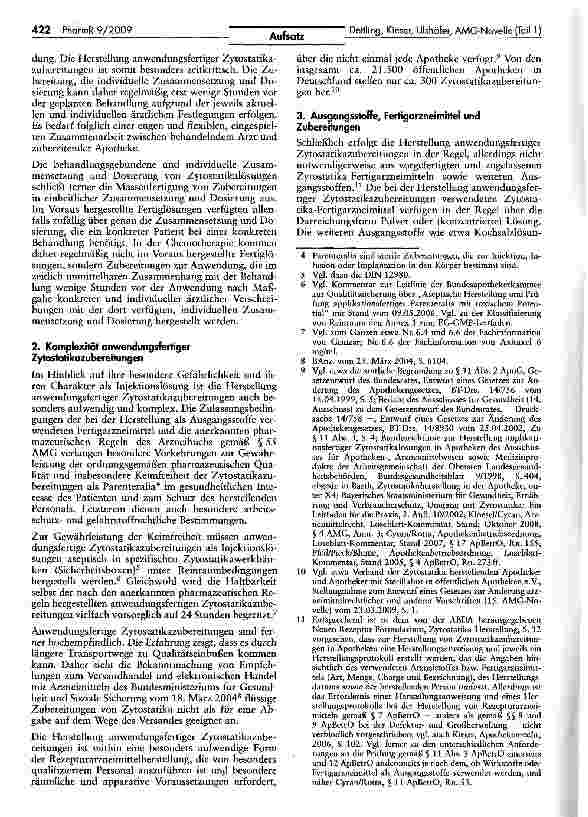 Vorschauseite 2: Zytostatikaversorgung nach der AMG-Novelle (Teil 1)