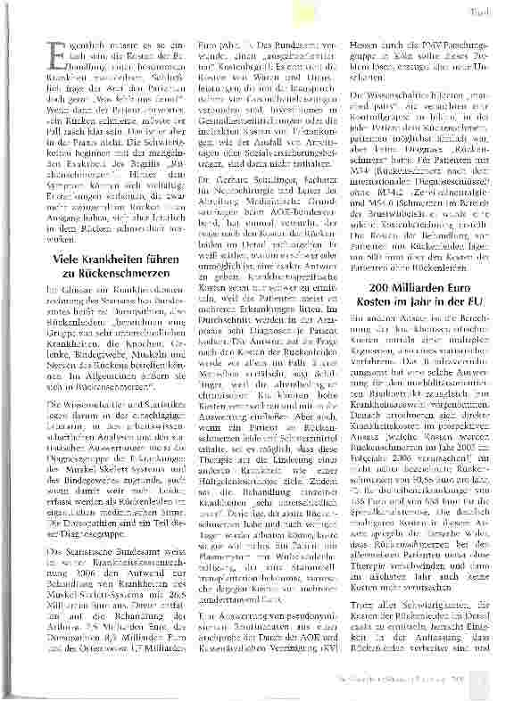 Vorschauseite 2: Teures Rückenleiden